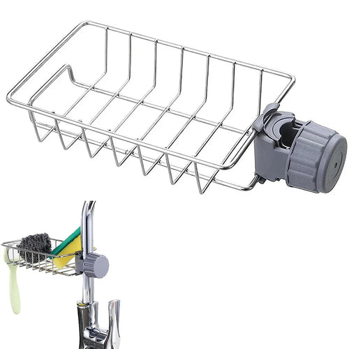 Adjustable Sink Faucet Storage Rack