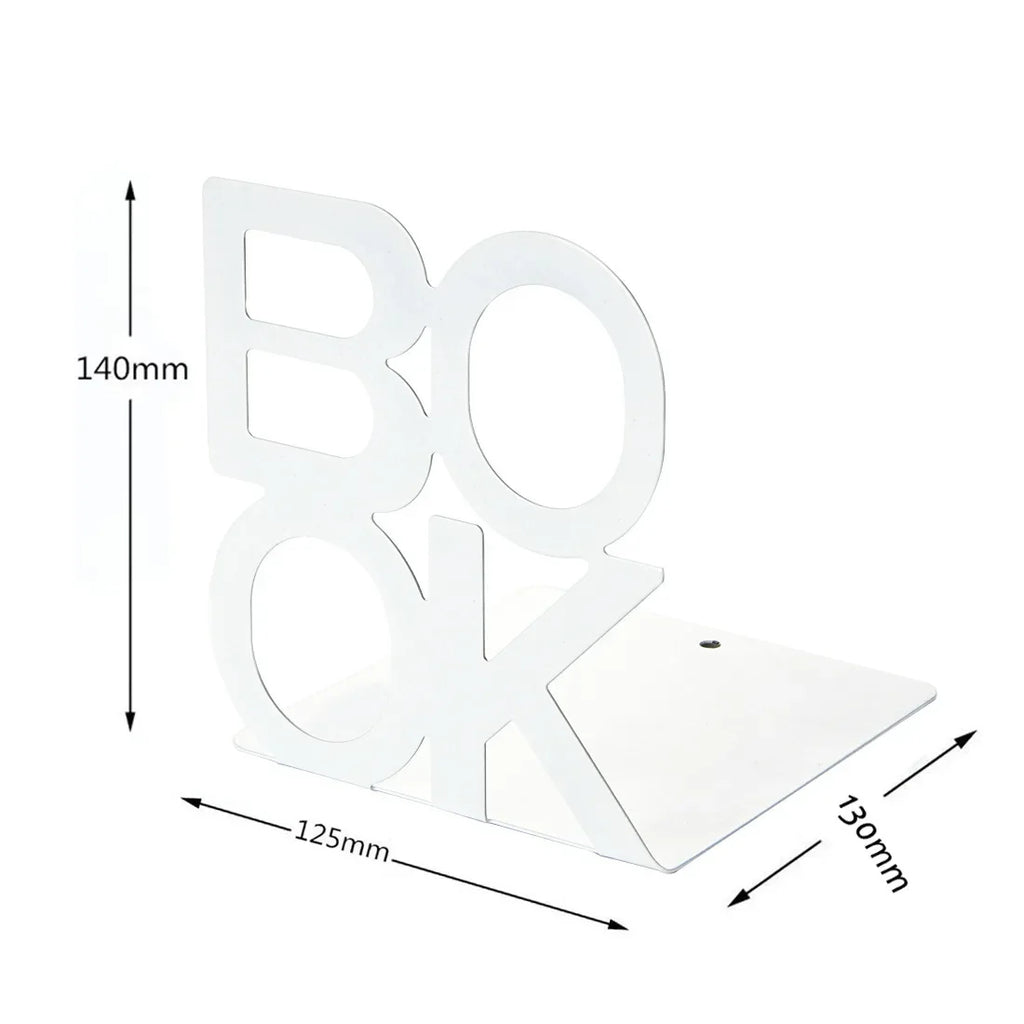 1pc Iron Bookends Book Stand Support  for Home Office and Library Non Slip Rack Shelf Holder School Stationery Accessories