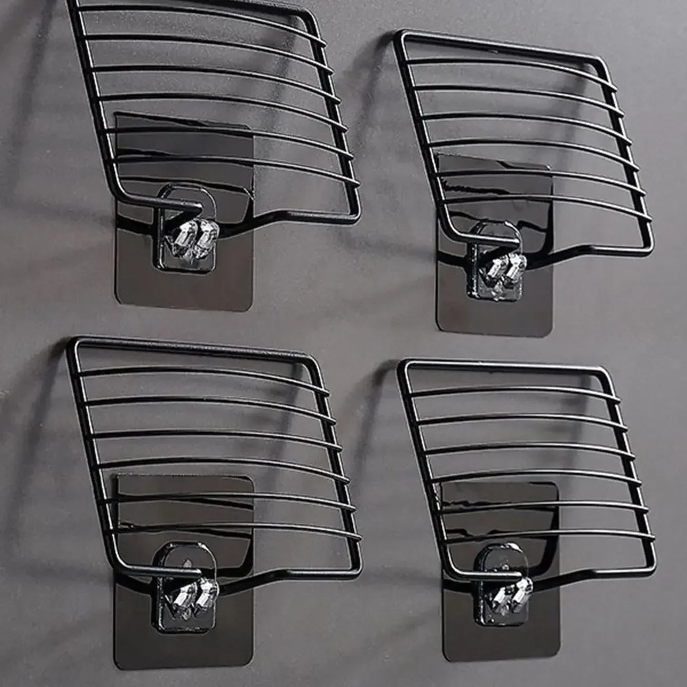 1pc-Stainless steel soap rack, wall mounted soap rack, drainage soap tray, simple soap storage rack in home bathroom