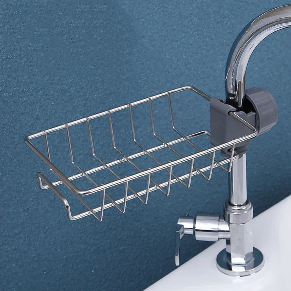 Adjustable Sink Faucet Storage Rack