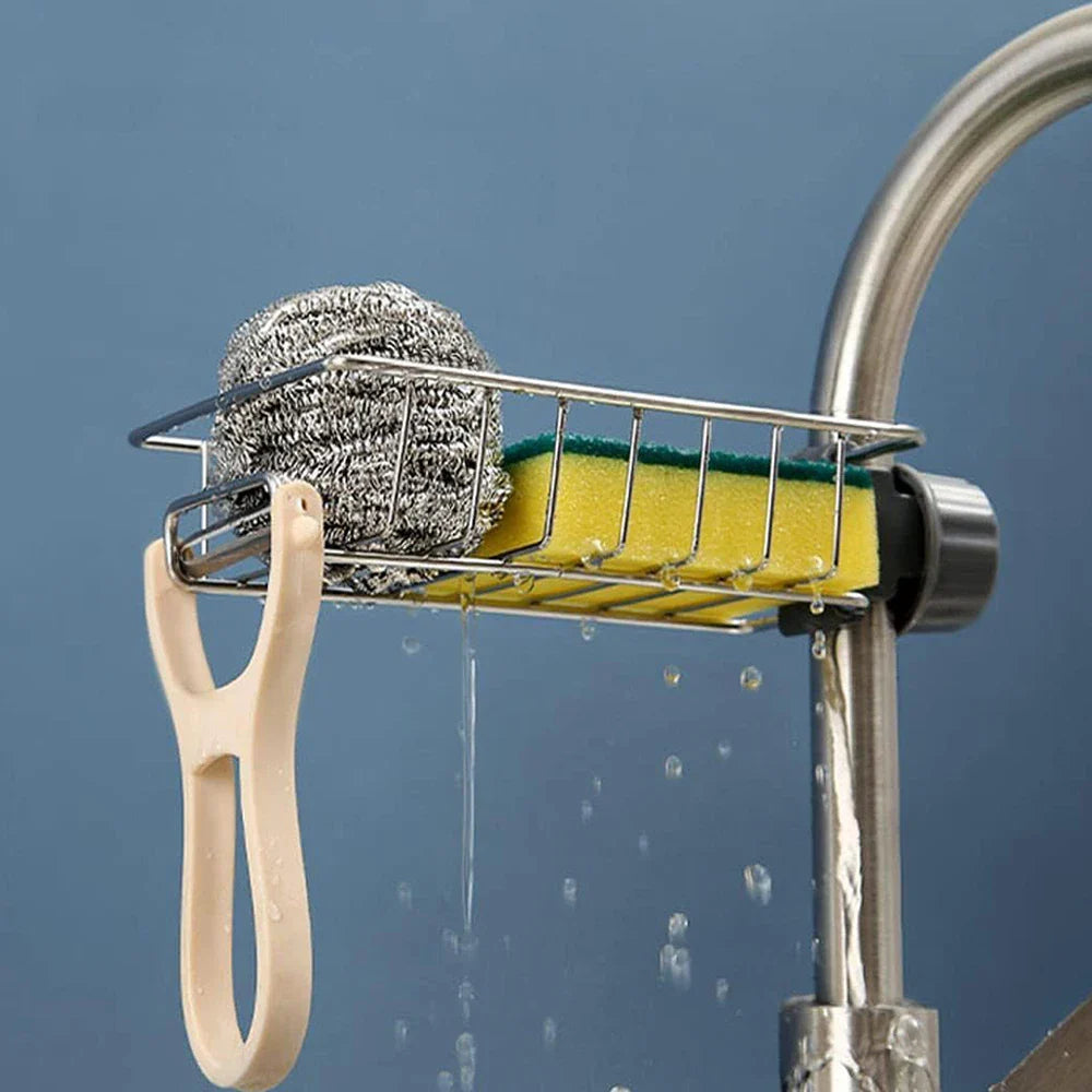 Adjustable Sink Faucet Storage Rack