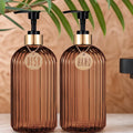 Amber Glass Soap Dispenser