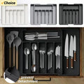 Expandable Bamboo Cutlery Organizer
