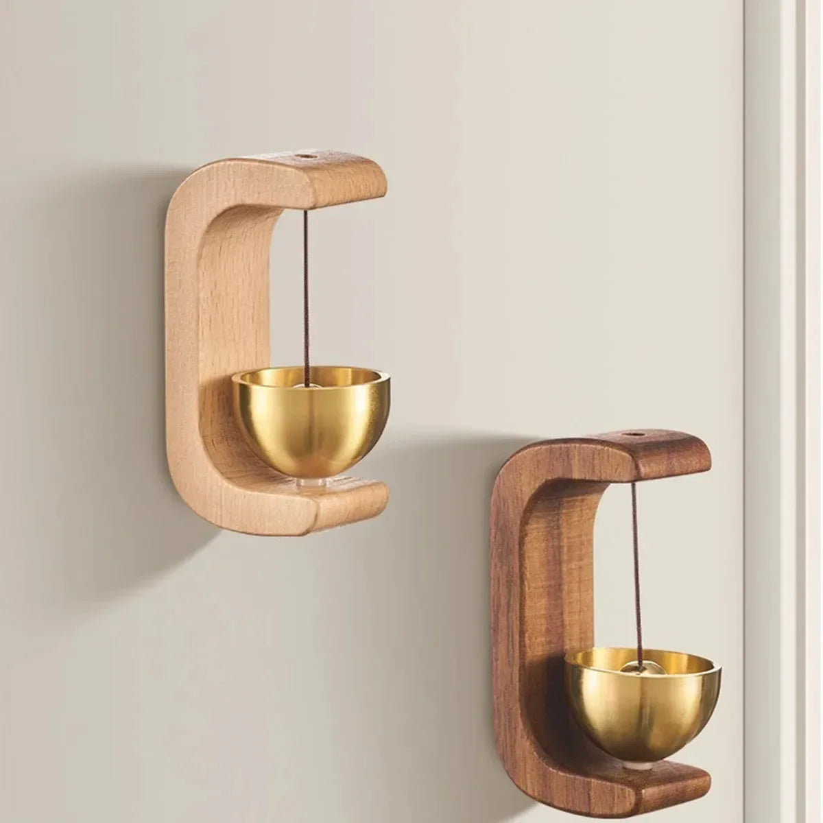 Hanging Decorations Wooden Wind Chimes Wireless Doorbell Entrance Door Bell Decorative Wind Bell for Home Opening