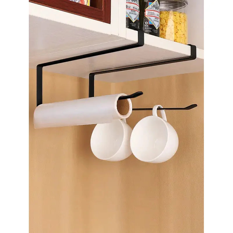 Paper Roll Holder Towel Rack Hanging Shelf Bathroom Storage Toilet Rack Home Kitchen Tissue Accessoriy Wall Stand Hanger Kitchen