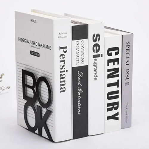 1pc Iron Bookends Book Stand Support  for Home Office and Library Non Slip Rack Shelf Holder School Stationery Accessories