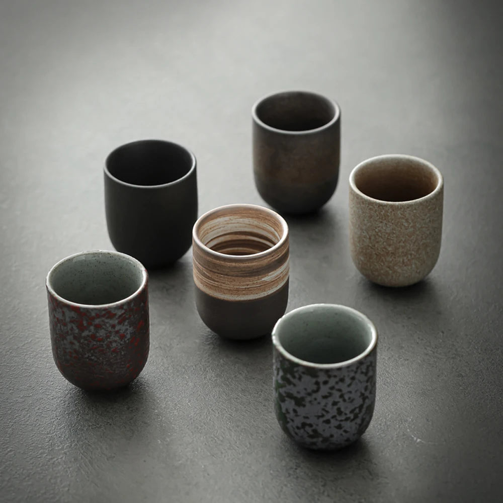 New Vintage Ceramics Cups Japanese Stoneware Porcelain 130ml Tea Mug Healthy Lifestyle Kung Fu Tea Sake Coffee Cups Drinkware